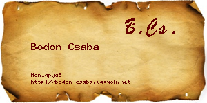 Bodon Csaba névjegykártya