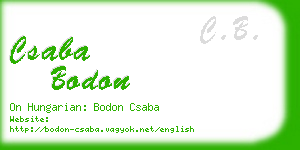 csaba bodon business card